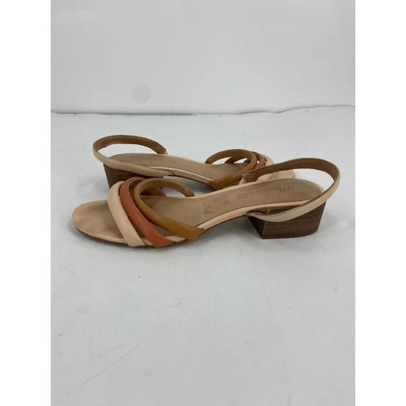 Madewell Women's Addie Slingback Leather Sandals Peach Multi Size 6 - Picture 6 of 13